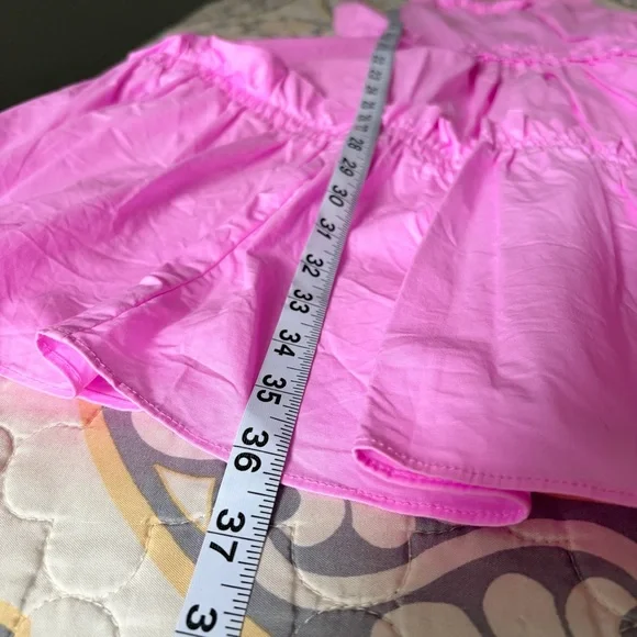 Lilly Pulitzer Elina Cotton Poplin Stretch Tiered Ruffle Rose Pink Dress, 6 - Picture 11 of 16